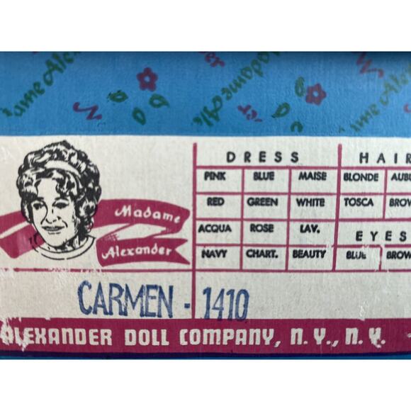 Madame Alexander Carmen Opera Series #1410 With Original Box & Tag 1984 - Picture 11 of 11